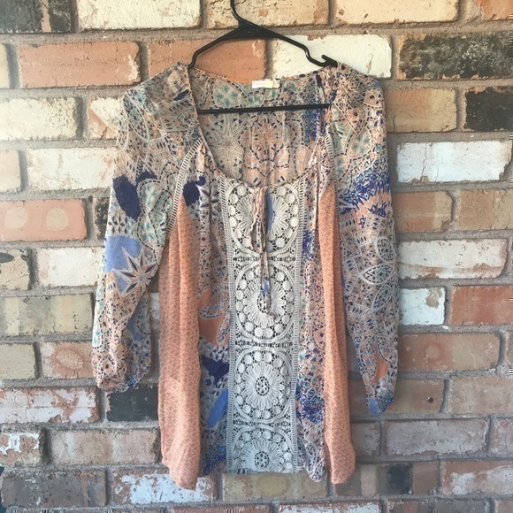 Anthropologie Tops - Anthropologie Meadow Rue Long Sleeve Peasant Top